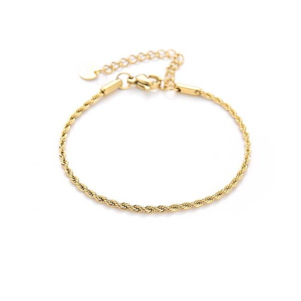 Armbandje gedraaid goud