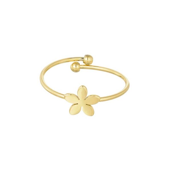 Ring bloem goud