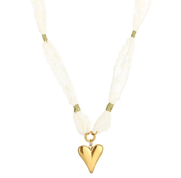 Ketting met kant en hart