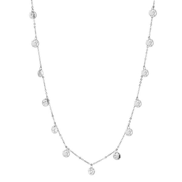 Muntjes ketting zilver