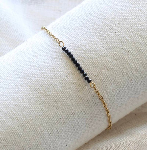 Armband midden kralen zwart