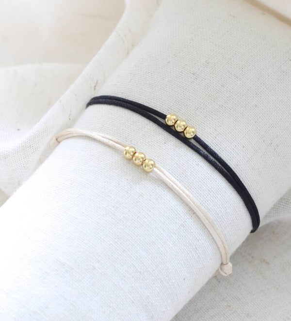 Satijnkoord drie bolletjes