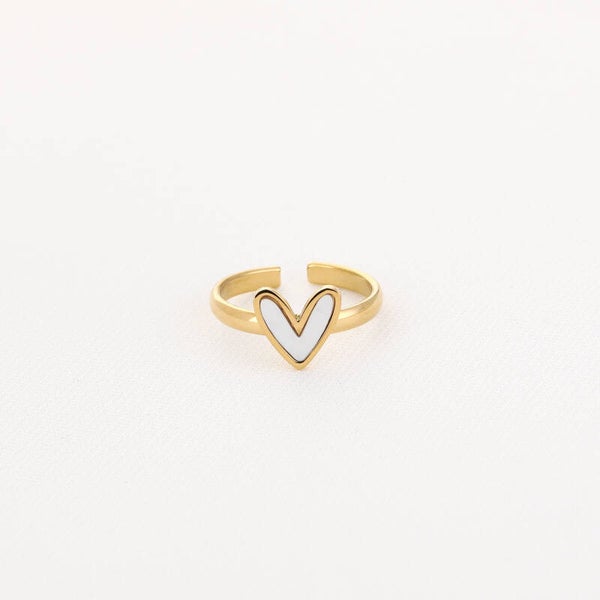 Ring hartje wit