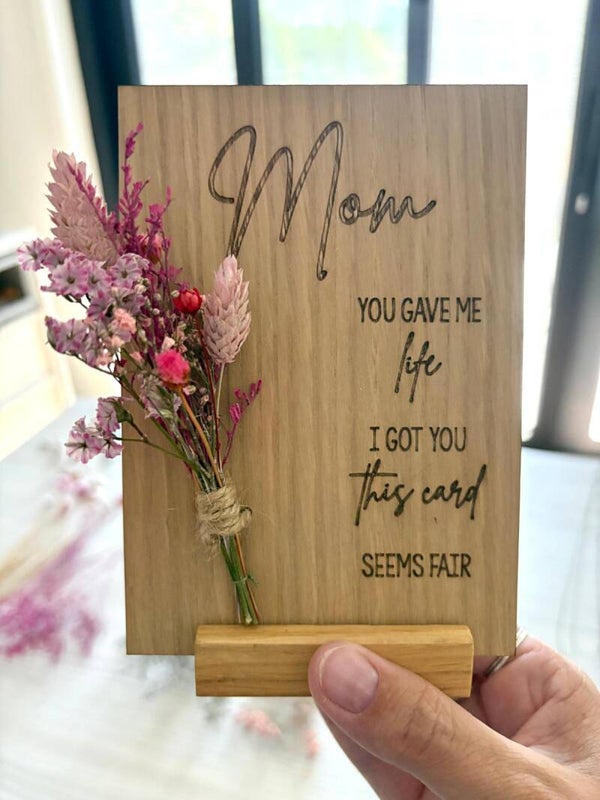 Kaartje 'Mom - seems fair'