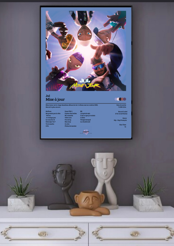 Cadre + Affiche Album Mise à jour de Jul