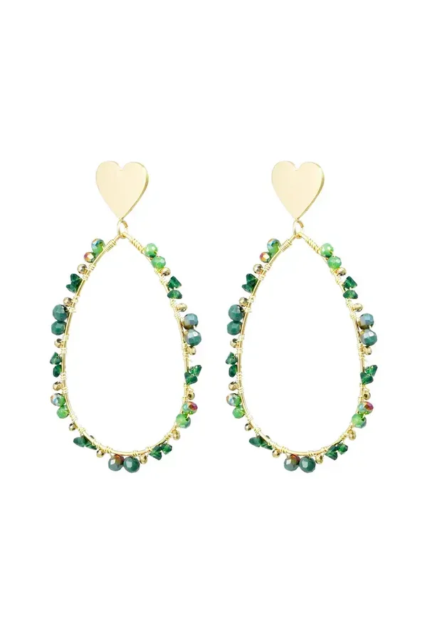 Pearly Hart Oorbellen