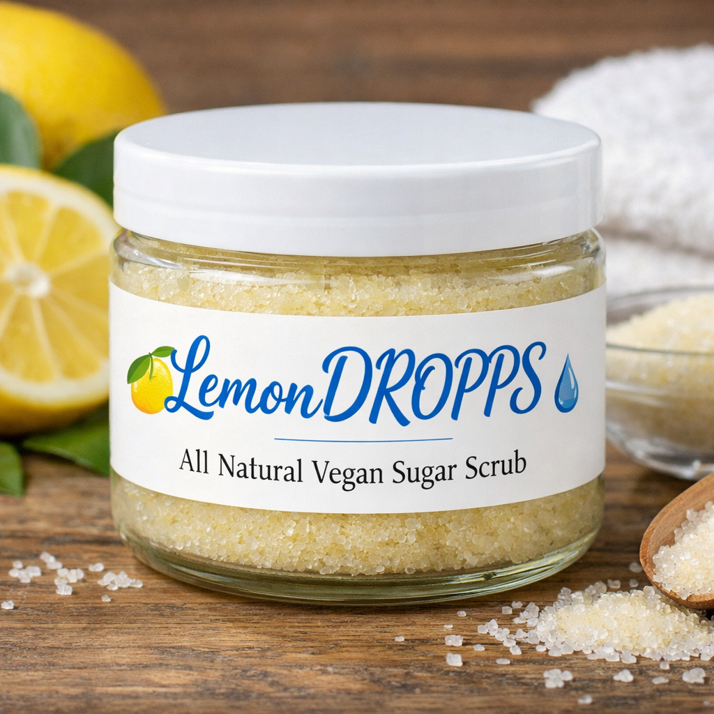 LemonDROPPS(All Natural Vegan Sugar Scrub)