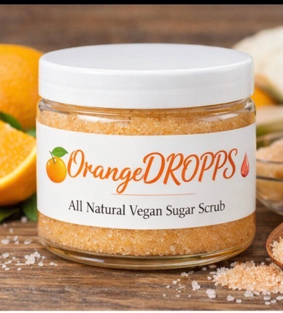 OrangeDROPPS (All Natural Vegan Sugar Scrub)