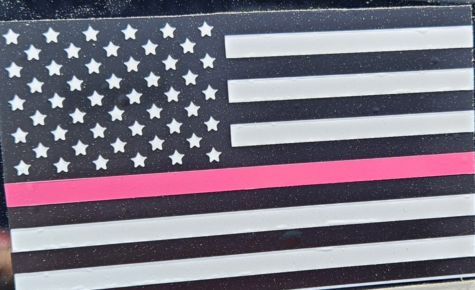 "BREAST CANCER FLAG" VINYL DECAL