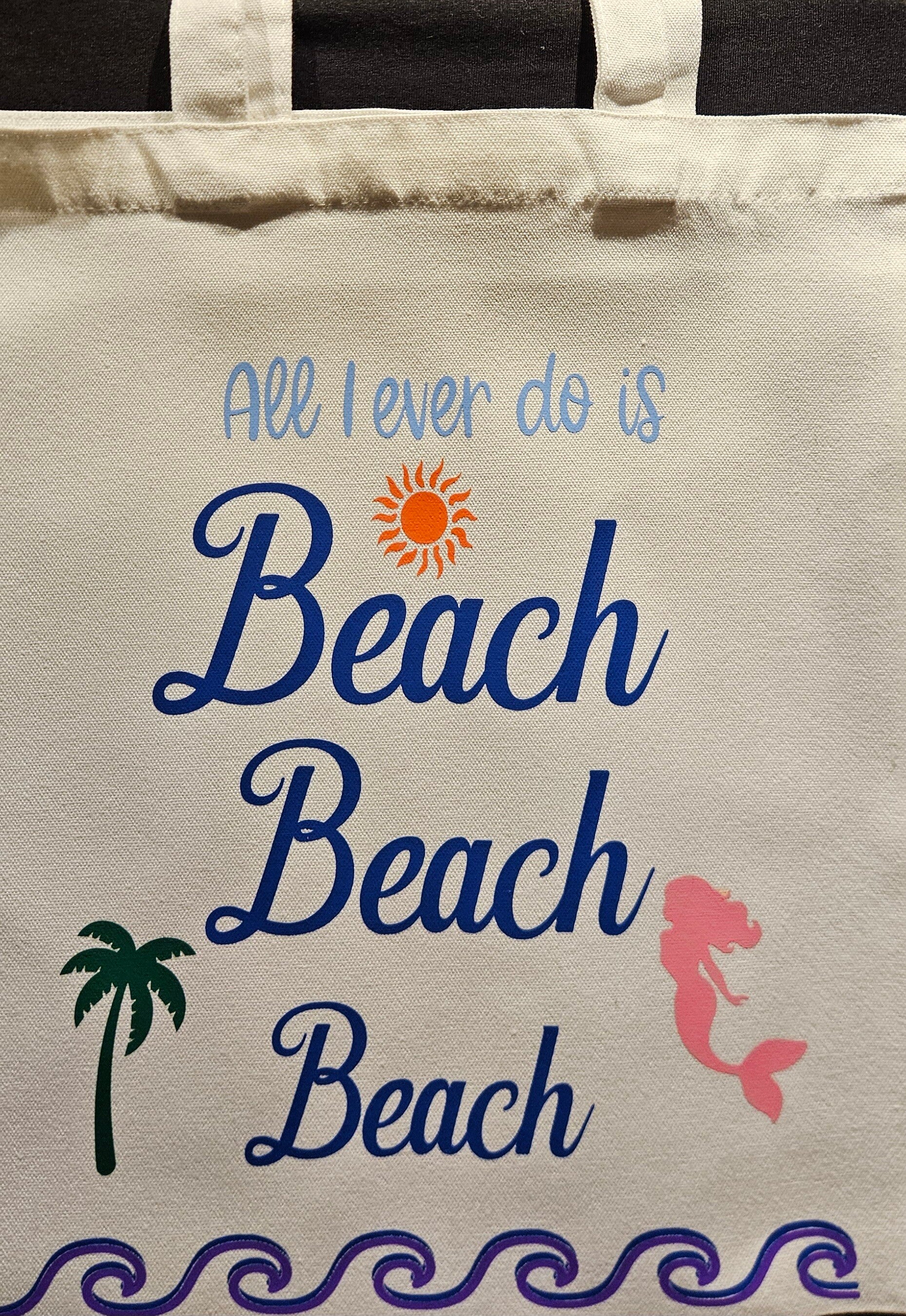 "BEACH BEACH BEACH"TOTE BAG