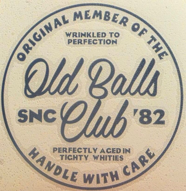 "OLD BALLS CLUB" VINYL DECAL