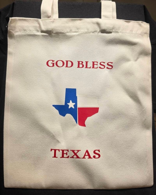 "GOD BLESS TEXAS" TOTE BAG