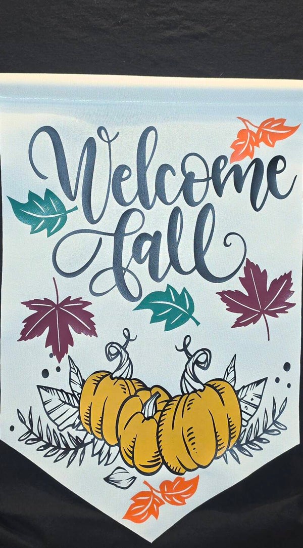 "WELCOME FALL" YARD FLAG