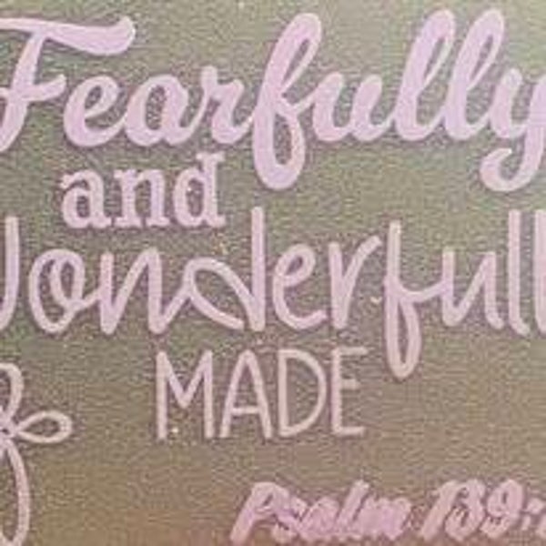 "PSALM 139:14" VINYL DECAL