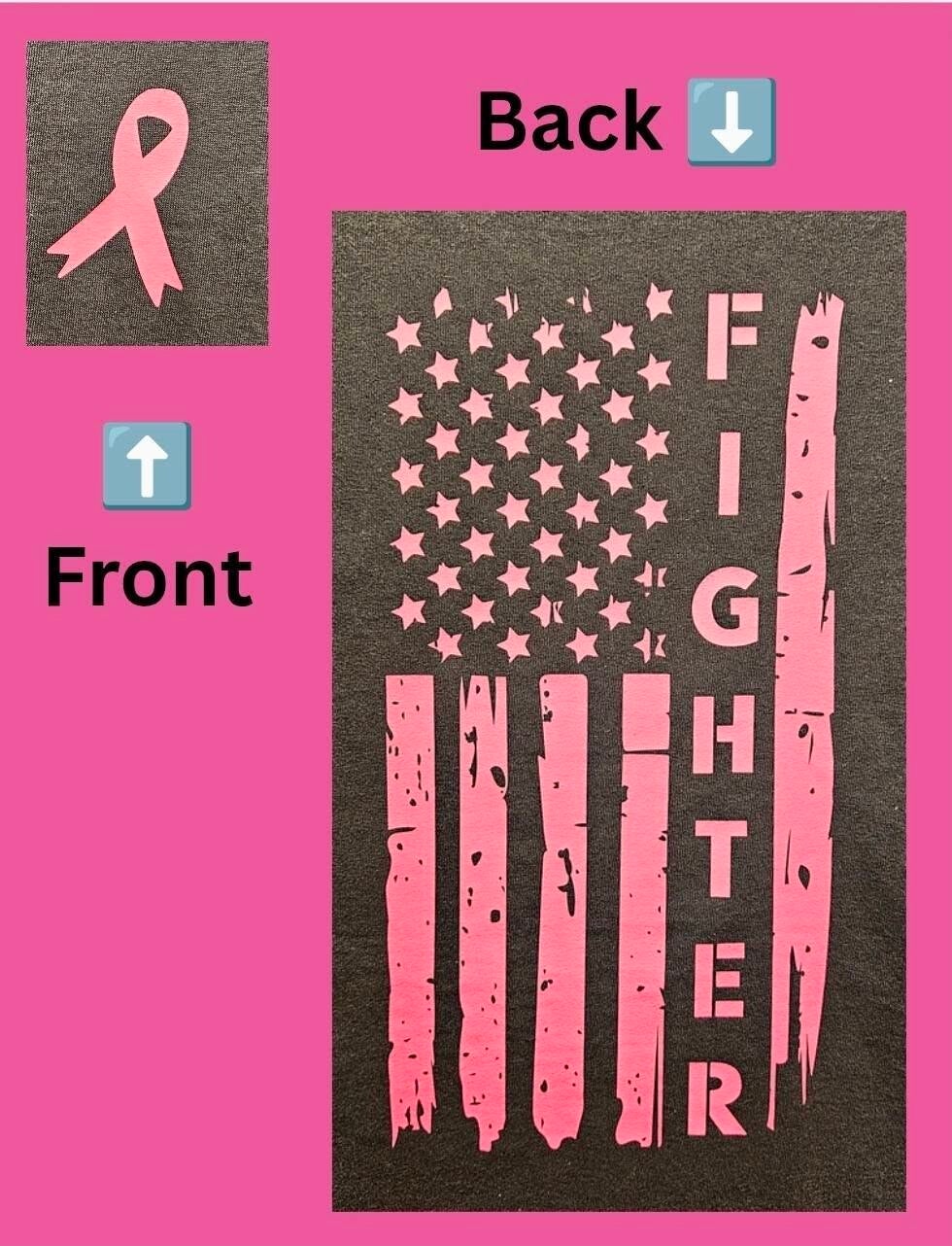 BREAST CANCER FLAG T-SHIRT