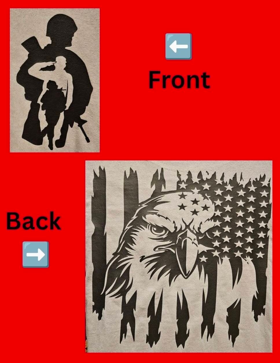EAGLE W/FLAG T-SHIRT