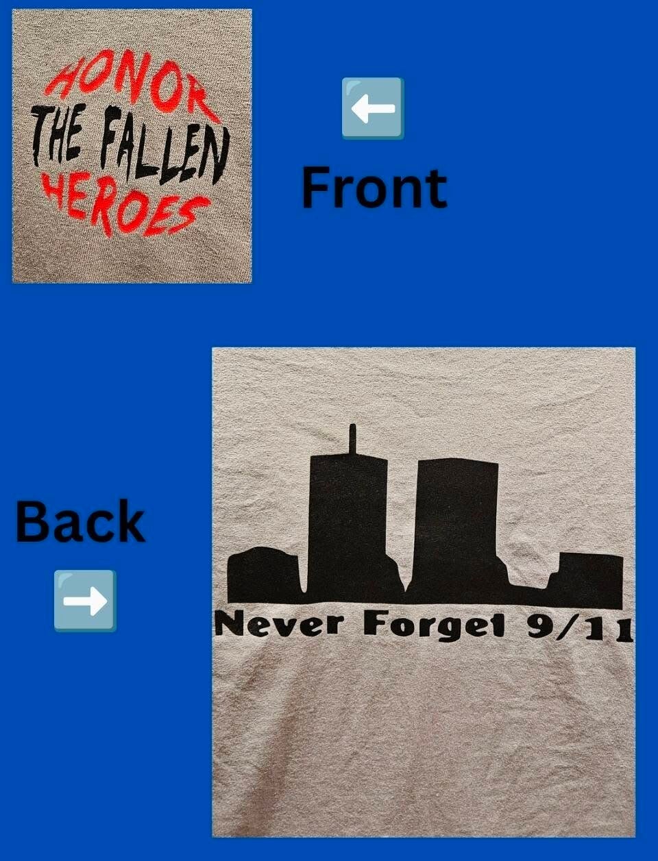 HONOR THE FALLEN: NEVER FORGET 9/11 T-SHIRT