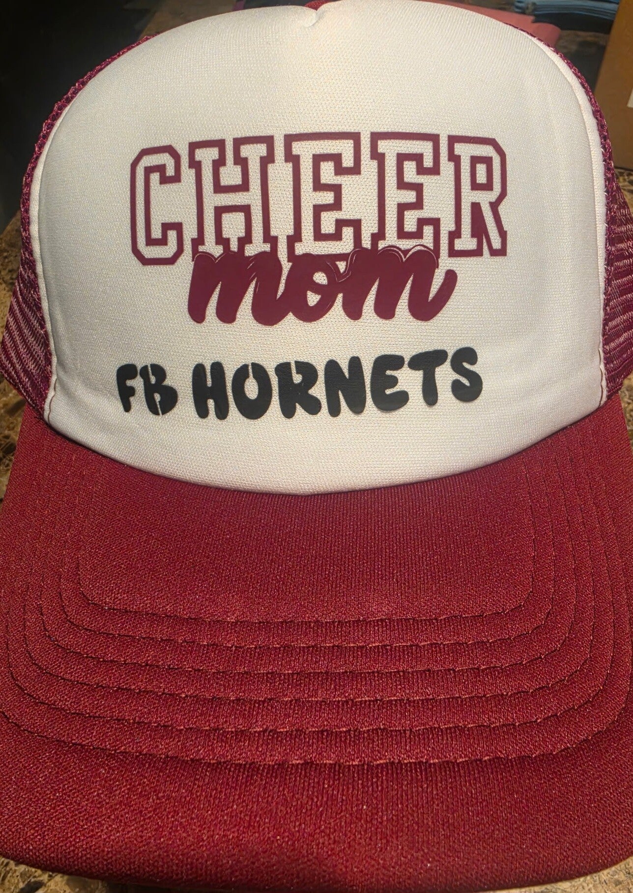 "CHEER MOM" HAT