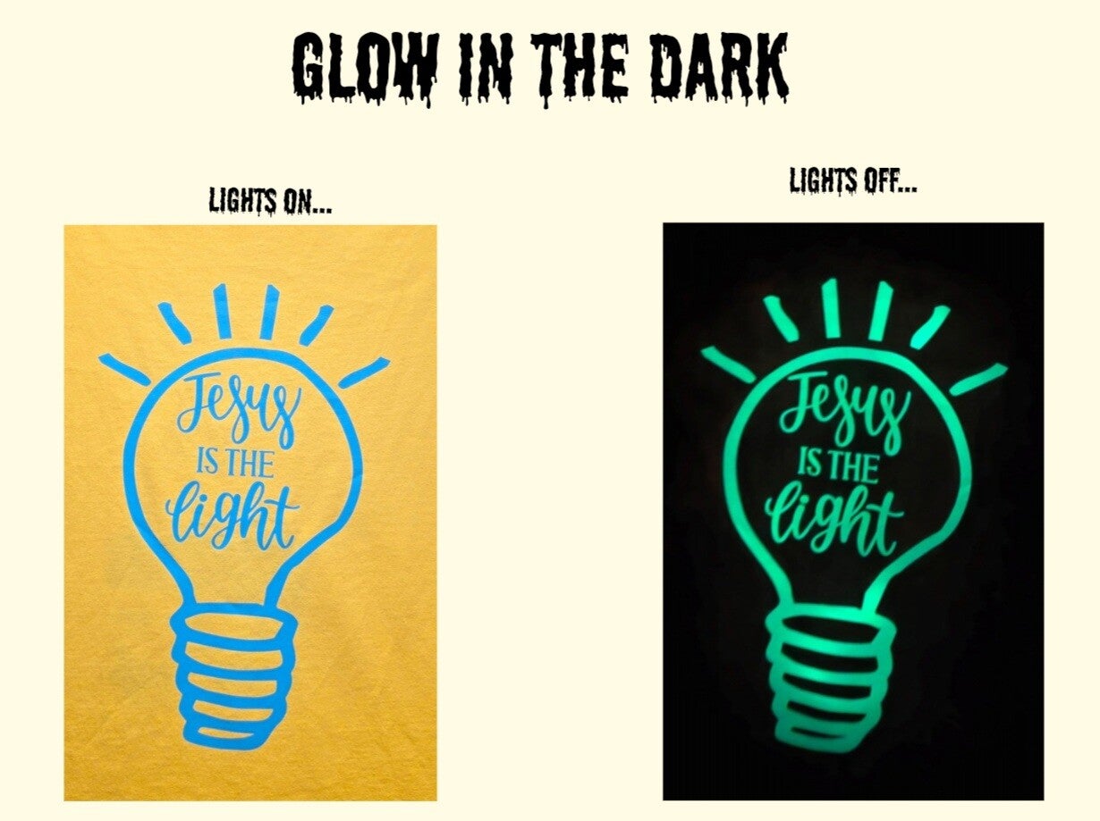 GLOW IN THE DARK "JESUS IS THE LIGHT" T-SHIRT