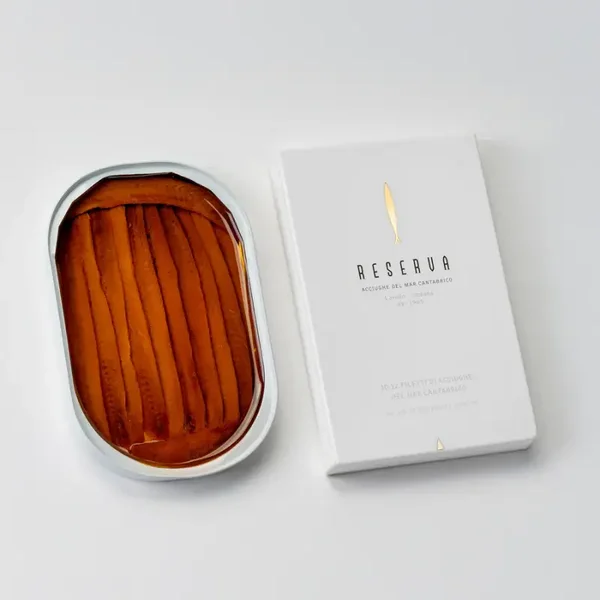 Filetti di Acciughe del Mar Cantabrico Reserva Linea Oro (10-12 filetti) in Olio EVO – 120g