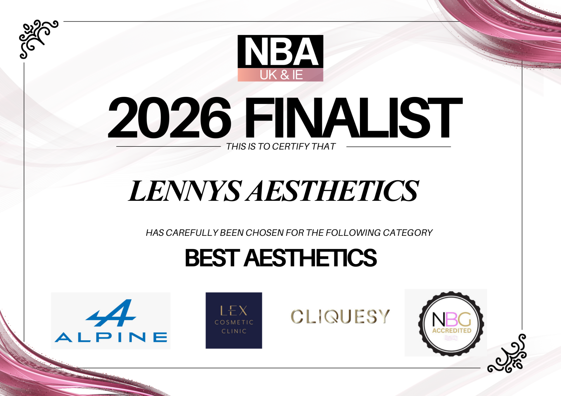 2026 Finalist Best Aesthetics