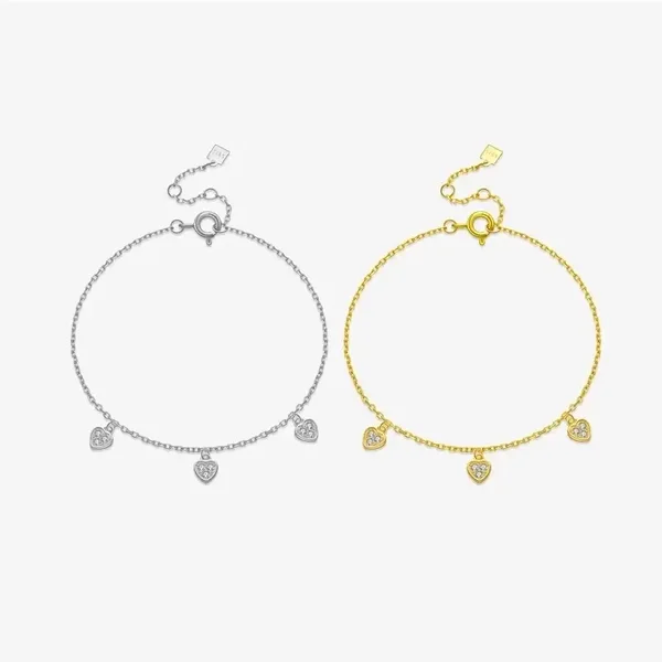 Armband zilver 18k verguld en wit goud verguld