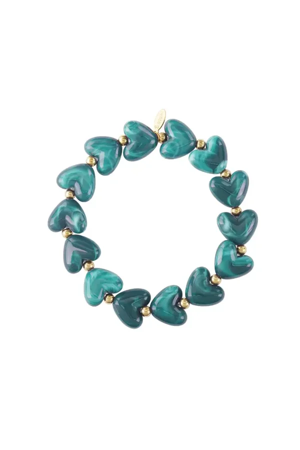 Armband hartjes rekbaar 14 verschillende kleuren