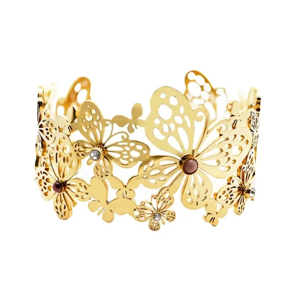 Armband - stainless steel vlinders