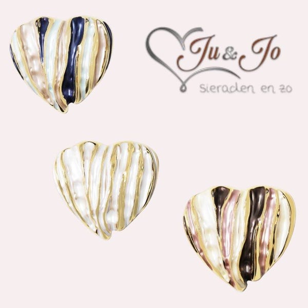 Broche emaille met magneet sluiting