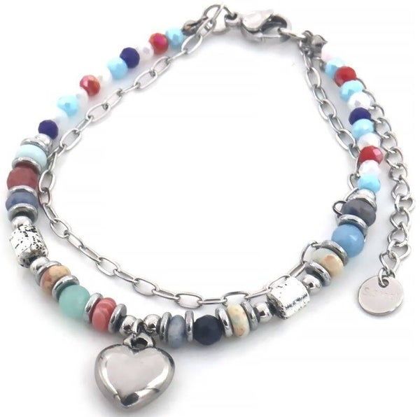 Armband - stainless steel gekleurd