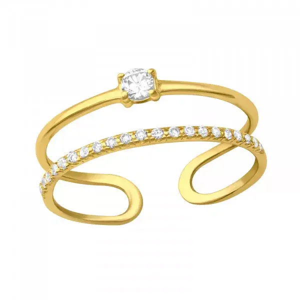 Ring  zilver verguld