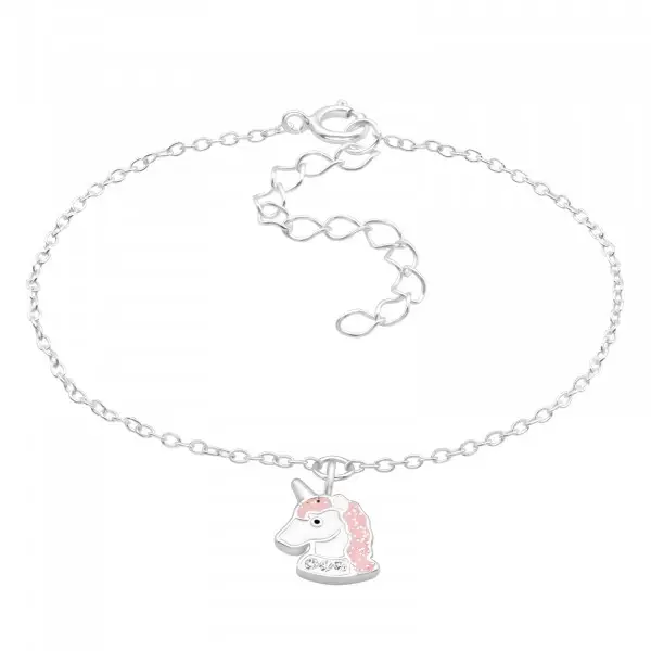 Armband zilver met eenhoorn
