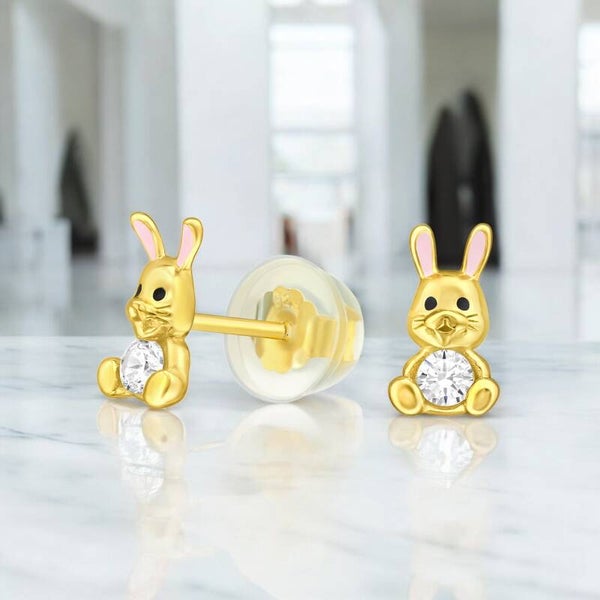Oorbellen zilver verguld kids