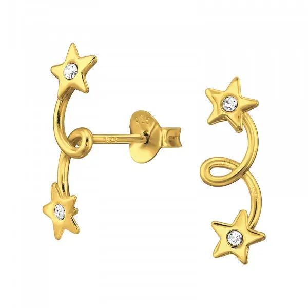 Oorbellen zilver verguld
