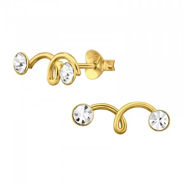 Oorbellen zilver verguld