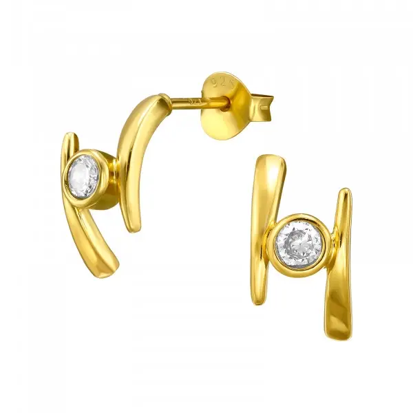 Oorbellen zilver verguld