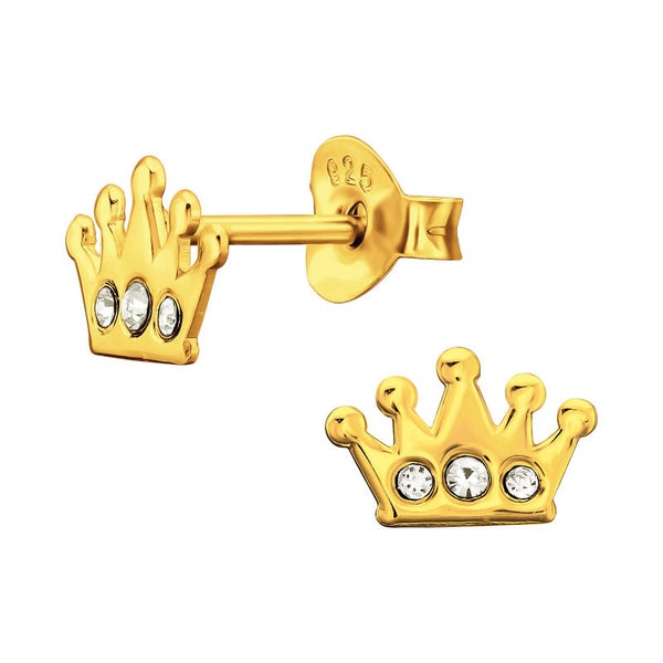 Kids oorbel - zilver kristal