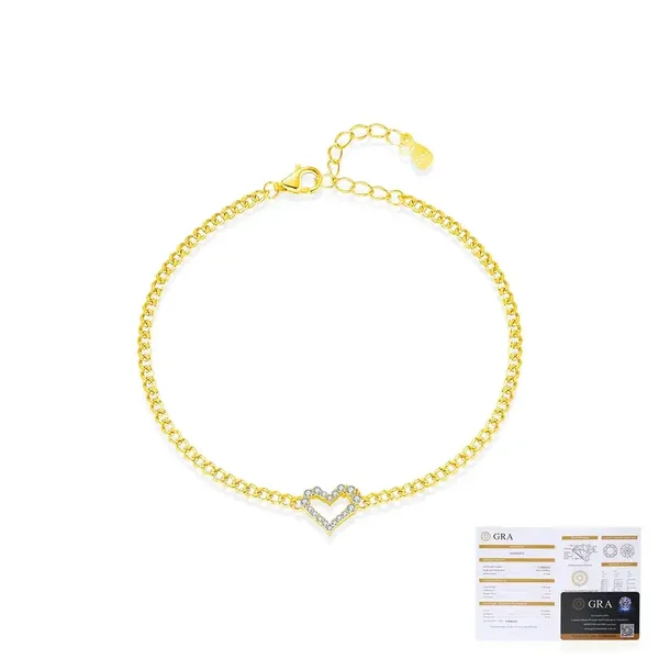 Armband zilver met Moissanite steentjes