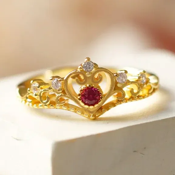 Ring zilver verguld