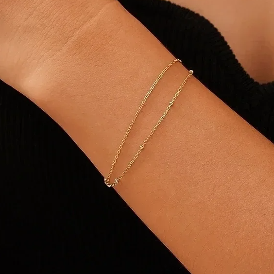 Armband- zilver en zilver verguld 14k