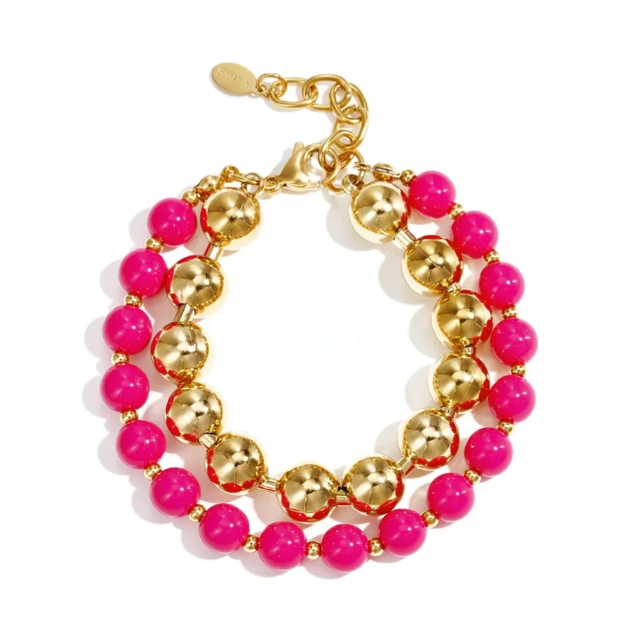 Armband - stainless steel en kralen