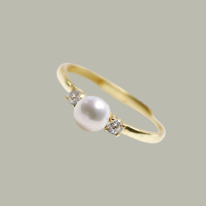 Ring zilver verguld