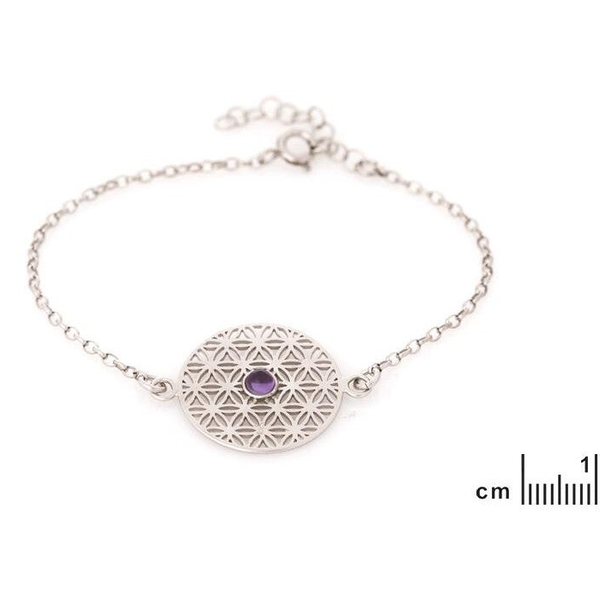 Armband zilver met Amethist