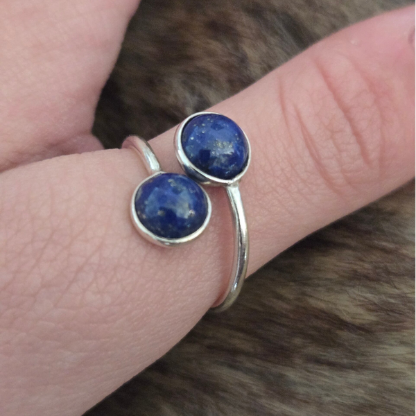 Ring zilver met Lapis lazuli