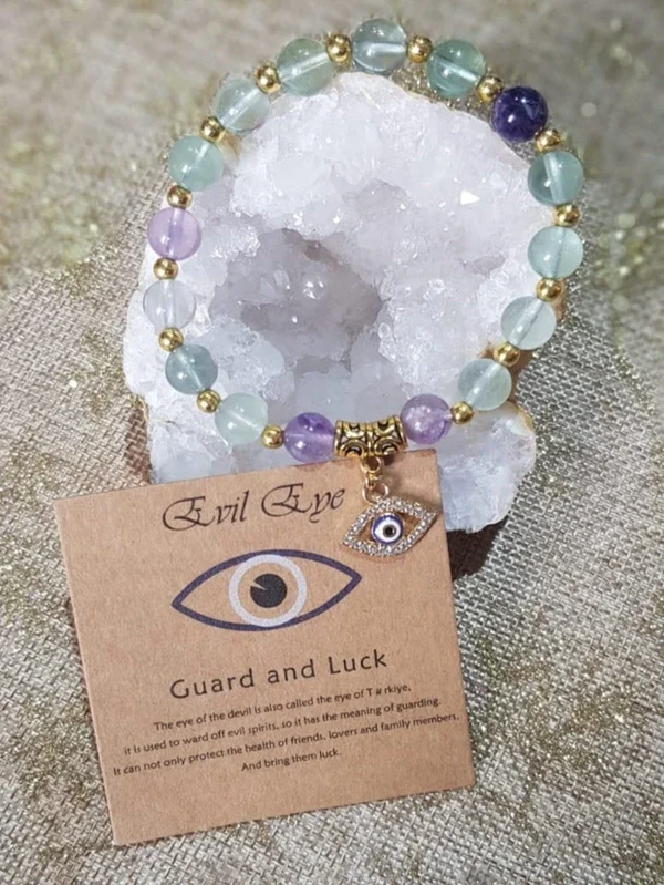 Armband met turksoog en Fluoriet