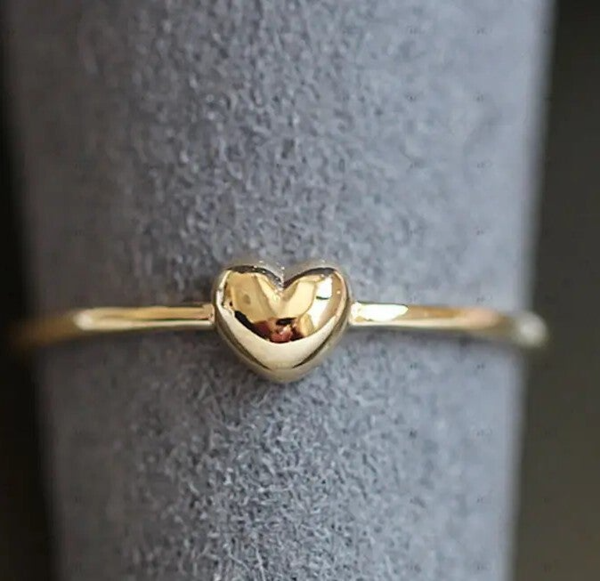 Ring verguld met hartje