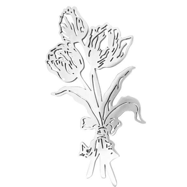 Broche boeket roestvrijstaal