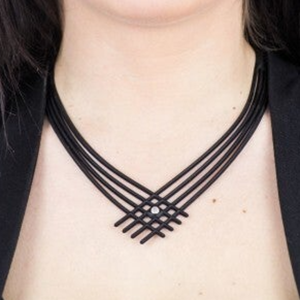 Ketting met strass steen