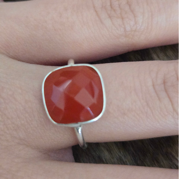 Ring zilver met Carnelian