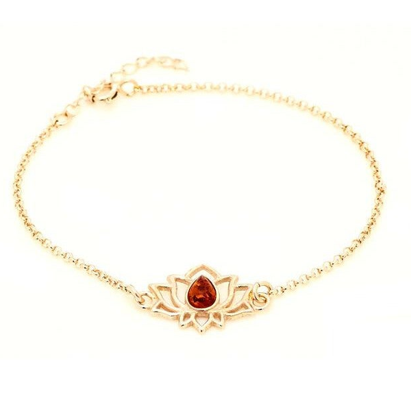 Armband zilver verguld met Barnsteen